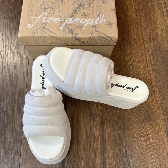 🆕 Free People Almost paradise platform in sea salt SZ 37.5 - Picture 3 of 7